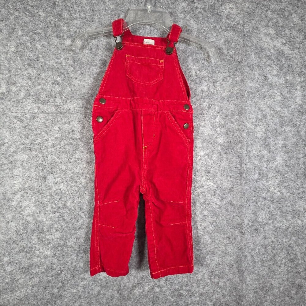 Hanna Andersson Red Corduroy Bib Overalls  Size 18-24 Months